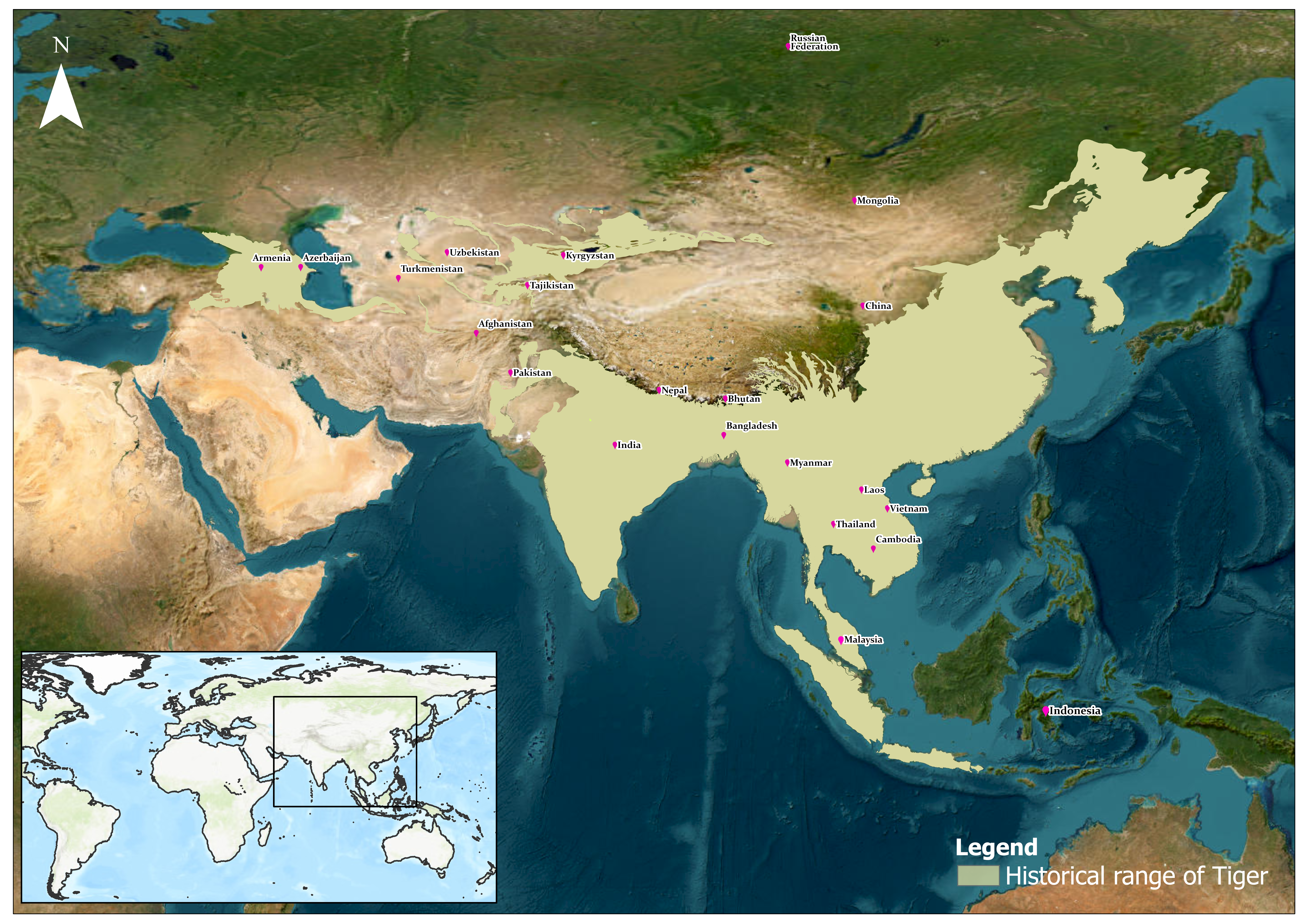 Historical Distribution of Tigers